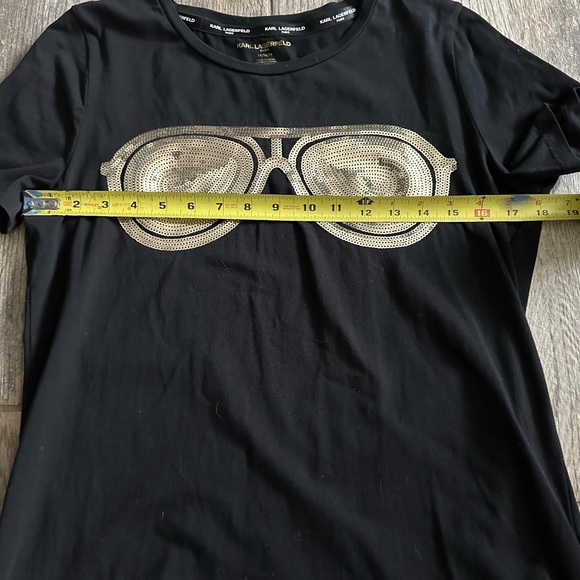 Karl Lagerfeld Paris Sequin Sunglasses Tee - Picture 4 of 8